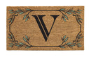 Monogram Coir Mat, Letter  "V"
