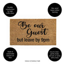 Be our guest but...Coir Mat