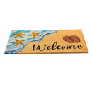 Beach Vibes Only Coir Mat with Rubber Embossed Flip Flops