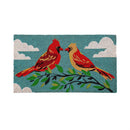 Sweet Cardinal Couple Coir Mat