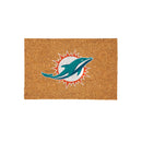 Miami Dolphins Large Full Color Coir Mat, 36"x24"