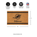 Miami Dolphins Large One Color Coir Mat, 36"x24"
