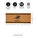Miami Dolphins Extra Large One Color Coir Mat, 60"x24"