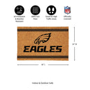 Philadelphia Eagles Large One Color Coir Mat, 36"x24"