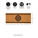 Washington Nationals Extra Large One Color Coir Mat, 60"x24"