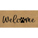 Welcome Paw Print Flocked Coir Sassafras Switch Mat