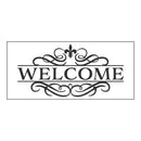 Welcome Ornate Swirl Flocked Coir Sassafras Switch Mat