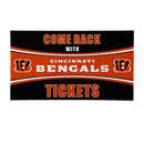 28" x 16" PVC Trapper Mat, Come Back with Tickets, Cincinnati Bengals