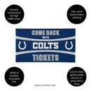 28" x 16" PVC Trapper Mat, Come Back with Tickets, Indianapolis Colts