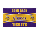 28" x 16" PVC Trapper Mat, Come Back with Tickets, Minnesota Vikings