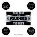 28" x 16" PVC Trapper Mat, Come Back with Tickets, Las Vegas Raiders