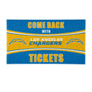 28" x 16" PVC Trapper Mat, Come Back with Tickets, Los Angeles Chargers