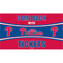 Philadelphia Phillies Come Back with Tickets PVC Trapper Mat, 28" x 16"