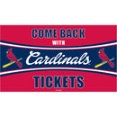 St Louis Cardinals Come Back with Tickets PVC Trapper Mat, 28" x 16"