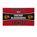 28" x 16" PVC Trapper Mat, Come Back with Tickets, Chicago Blackhawks