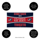 28" x 16" PVC Trapper Mat, Come Back with Tickets, Columbus Blue Jackets