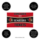 28" x 16" PVC Trapper Mat, Come Back with Tickets, Ottawa Senators