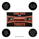 28" x 16" PVC Trapper Mat, Come Back with Tickets, Philadelphia Flyers
