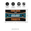 28" x 16" PVC Trapper Mat, Come Back with Tickets, San Jose Sharks