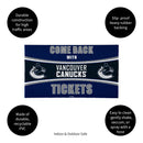 28" x 16" PVC Trapper Mat, Come Back with Tickets, Vancouver Canucks