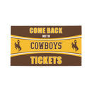 28" x 16" PVC Trapper Mat, Come Back with Tickets, University of Wyoming