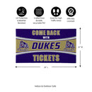 28" x 16" PVC Trapper Mat, Come Back with Tickets, James Madison University