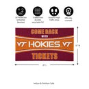 28" x 16" PVC Trapper Mat, Come Back with Tickets, Virginia Tech