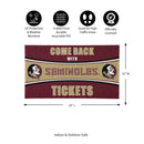 28" x 16" PVC Trapper Mat, Come Back with Tickets, Florida State University