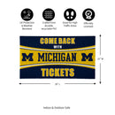 28" x 16" PVC Trapper Mat, Come Back with Tickets, University Of Michigan