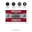 28" x 16" PVC Trapper Mat, Come Back with Tickets, University of Alabama