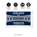 28" x 16" PVC Trapper Mat, Come Back with Tickets, Brigham Young University