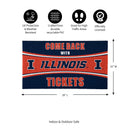 28" x 16" PVC Trapper Mat, Come Back with Tickets, University of Illinois