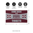 28" x 16" PVC Trapper Mat, Come Back with Tickets, Mississippi State University