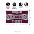 28" x 16" PVC Trapper Mat, Come Back with Tickets, Texas A&M