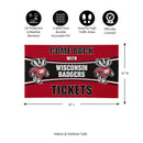 28" x 16" PVC Trapper Mat, Come Back with Tickets, University of Wisconsin-Madison