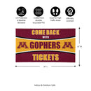 28" x 16" PVC Trapper Mat, Come Back with Tickets, University of Minnesota