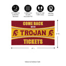 28" x 16" PVC Trapper Mat, Come Back with Tickets, University of Southern California