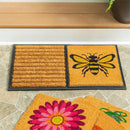 Seasonal Interchangeable Coir Mat Panel, Set of 4: Daisy/Bee/Pumpkin/Ornament