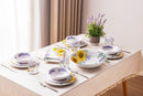 Evergreen Home Accents,13.75" Melamine Serving Bowl, Lavender Fields,13.78x13.78x2.76 Inches