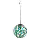 8" Solar Hanging Mosaic Gazing Ball, Peacock,2sp7201ecm