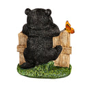 11"H Welcome Garden Statuary, Bear with Solar Lantern