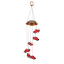 Color Changing Solar Mobile with Spinning Light Refractor, Truck with Poinsettia,2sp7495