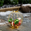 Joyful Traditions Outdoor Lamp & Lighting, Solar Lantern, Round Ornament, 12"H