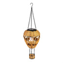 What She Shed Outdoor Lamp & Lighting, Faux Rattan Solar Hot Air Balloon, Asst of 3