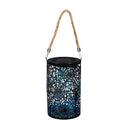 Laser Cut Spider Web Solar Lantern, 9"H