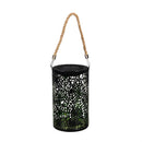 Laser Cut Spider Web Solar Lantern, 9"H