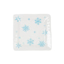 Evergreen Home Accents,13.75" Melamine Square Platter, Winter Frost,13.8x13.8x1 Inches