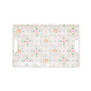Evergreen Home Accents,18.5" Melamine Rectangular Tray, Birds in Blooms,18.6x12x0.67 Inches