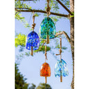Art Glass Speckle Turquoise Bell Chime,2wc1823