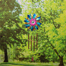 Metal Wind Spinner Wind Chime, Blue Butterflies